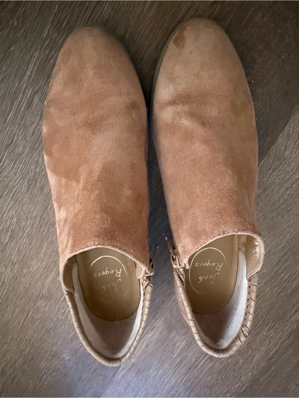 Jack Rogers Tan Suede Slip-On Mules